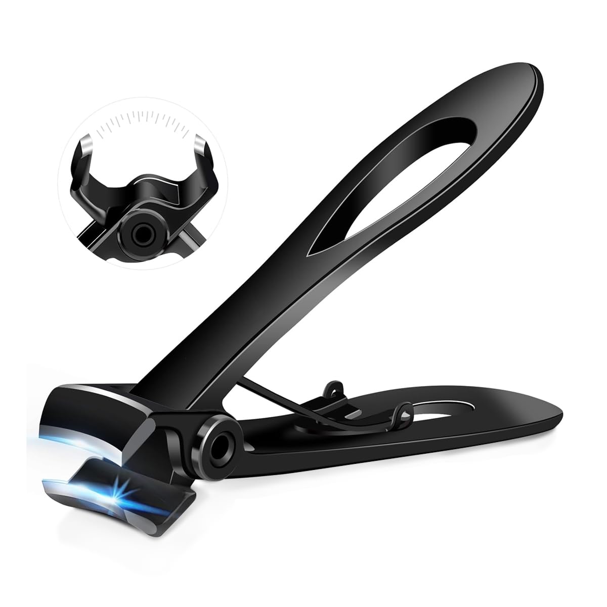 MAYCREATE Thick Nail Clipper Heavy Duty Stainless Steel Nail Clipper with Storage Case Anti Splash Nail Clipper Nail Cutter for Thick Nail Toeail Clipper Portable Nail Clipper, Black MAYCREATE Thick Nail Clipper Heavy Duty Stainless Steel Nail Clipper with Storage Case Anti Splash Nail Clipper Nail Cutter for Thick Nail Toeail Clipper Portable Nail Clipper, Black
